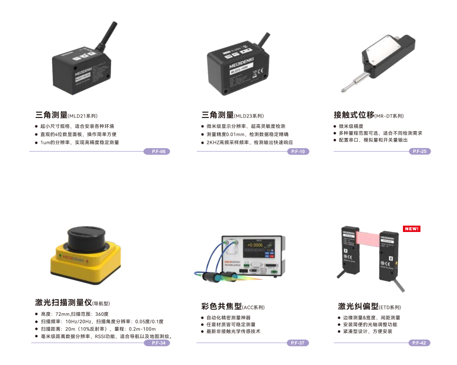測(cè)量位移傳感器-選型指南-MLD21系列
