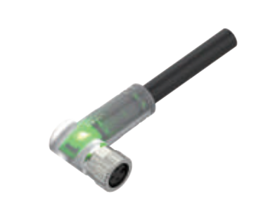 M8-彎角孔頭帶LED指示燈-預(yù)鑄式連接器-防震止退-3+4PIN